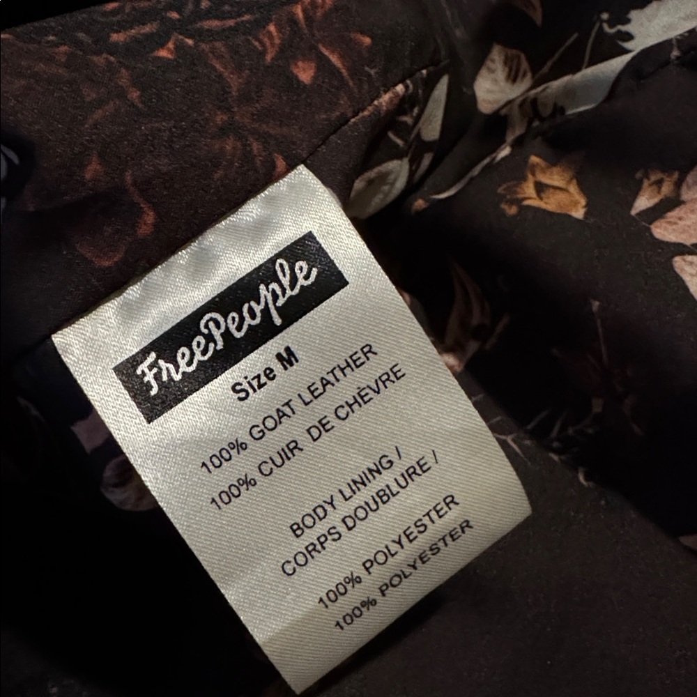 We The Free people Black sueded goat Leather Jacket - Picture 9 of 9